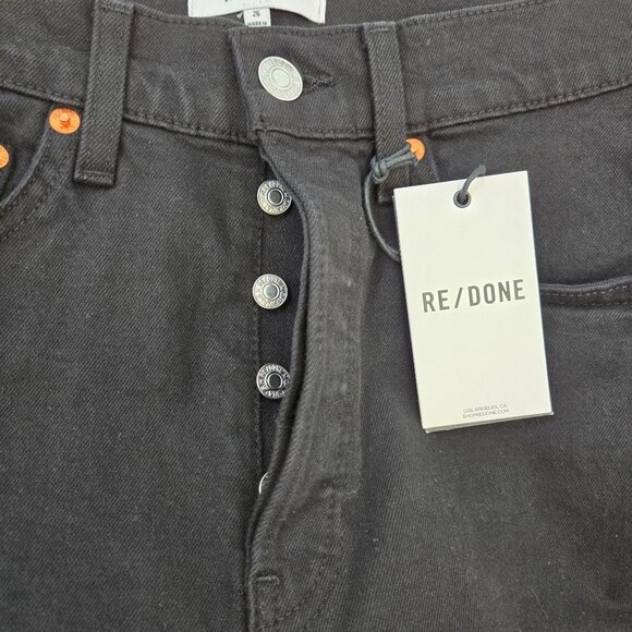 NWT Re/Done 70's High Rise Skinny Hidden Button Fly Boot Jeans Size 26 - Picture 5 of 9